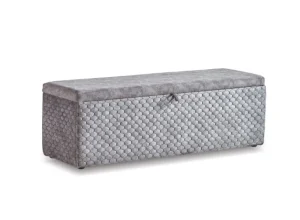 BSP - Opbergbank River - Stof Donkergrijs - 140x65x50cm | Belga Meubelen Outlet