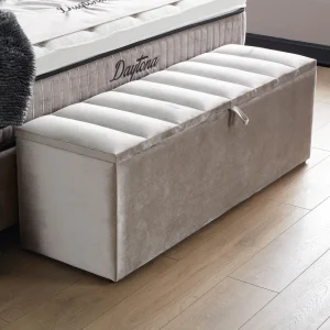 BSP - Opbergbank Tony - Stof Beige - 140x65x50cm | Belga Meubelen Discount