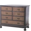 Commode Isla - Massief - Grijs/Eik - 115x95x53cm | Belga Meubelen Outlet