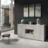 Dressoir Delos 2D1K1S - Beton/Wit - Twee kleuren - 137/182x69x38cm | Belga Meubelen Hot