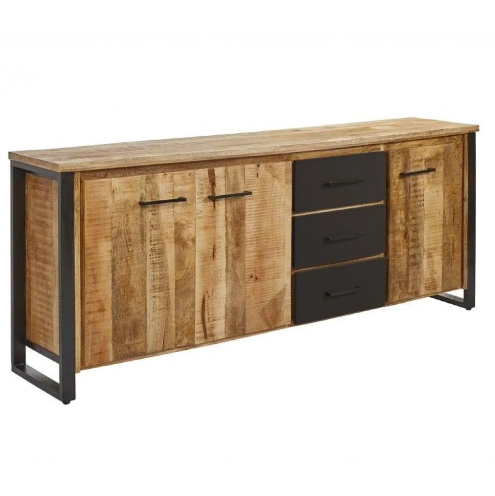 dressoir_san_remo__massie_0-1.webp Dressoir San Remo - Massief - Mangohout/Zwart - 215x85x45cm | Belga Meubelen New