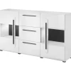 Dressoir Tulsa 28 - Wit/Eik - Twee kleuren - 180x103x39cm | Belga Meubelen Outlet