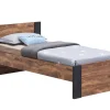 Eenpersoonsbed Ellen - Donkere Eik/Antraciet - 90x85x200cm | Belga Meubelen Sale