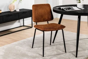 Eetkamerstoel Wave - Stof - Koper | Belga Meubelen Discount