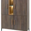 Evan - Barkast Star - BAR1 - K676 - Gouden eik/Goud - 123x165x50cm | Belga Meubelen Discount