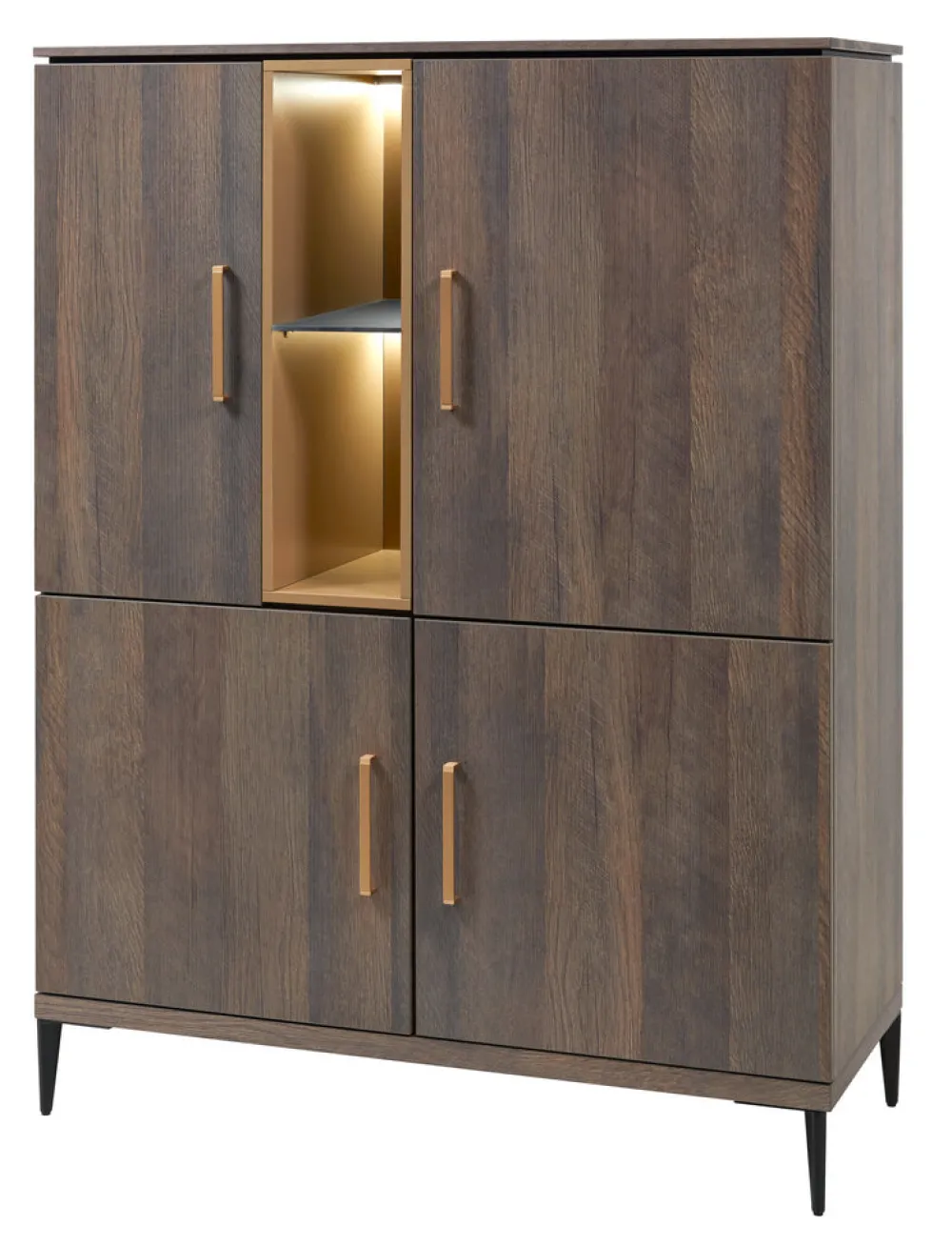 evan__barkast_star__bar___0.webp Evan - Barkast Star - BAR1 - K676 - Gouden eik/Goud - 123x165x50cm | Belga Meubelen Discount