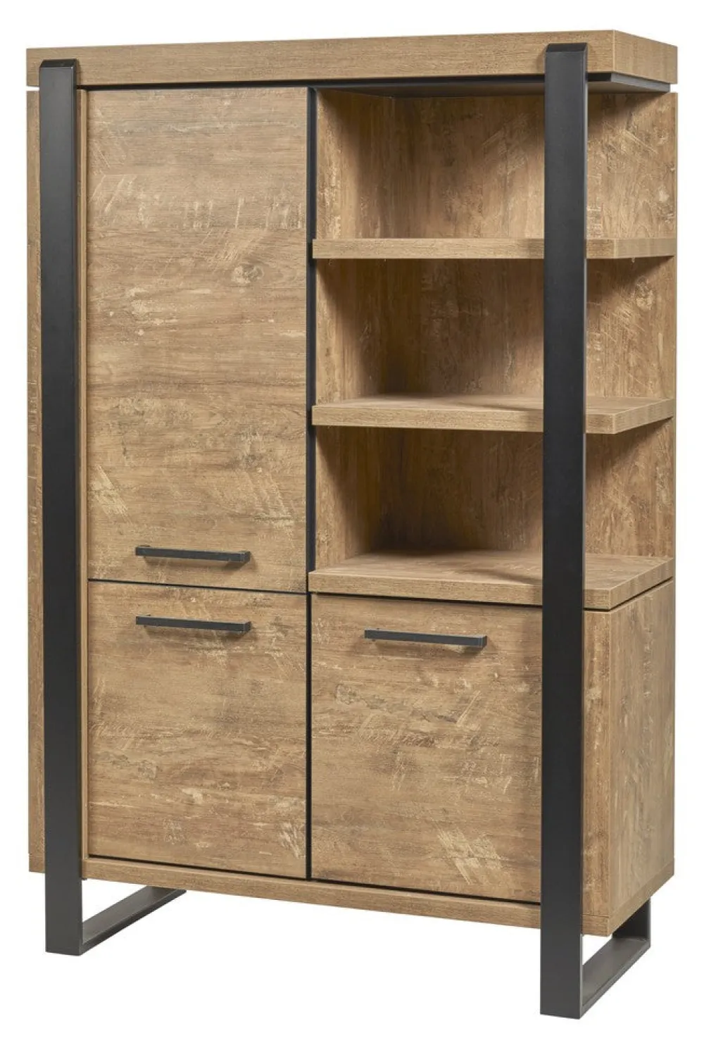 evan__barkast_udine__bar__0.webp Evan - Barkast Udine - BAR1 - K661 - Oranje teakhout/Zwart - 469x191x52cm | Belga Meubelen Discount
