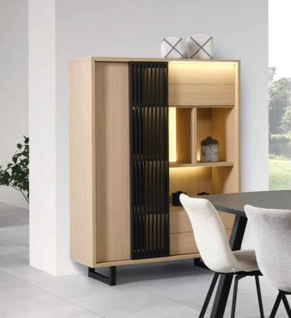 evan__barkast_volterra__b_0.webp Evan - Barkast Volterra - BAR1 - K727 - Elegante eik/Zwart - 124x172x50cm | Belga Meubelen Hot