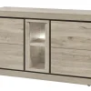 Evan - Dressoir Belluno - DR3 - K541 - Millenium eik licht grijs/Zwart - 154x90x50cm | Belga Meubelen Sale