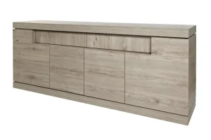 Evan - Dressoir Etna - DR2 - K542 - Millenium eik licht grijs/Marmer - 223x90x50cm | Belga Meubelen Hot