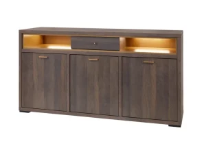 Evan - Dressoir Livia - DR3 - K676 - Gouden eik/Goud - 183x93x50cm | Belga Meubelen Best