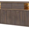 Evan - Dressoir Livia - HB1 - K676 - Gouden eik/Goud - 243x108x50cm | Belga Meubelen Online