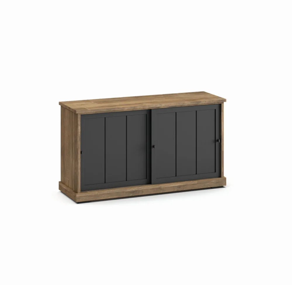 evan__dressoir_patio__dr__0-6.webp Evan - Dressoir Patio - DR3 - K674 - Oude teak/Zwart - 159x88x50cm | Belga Meubelen Clearance