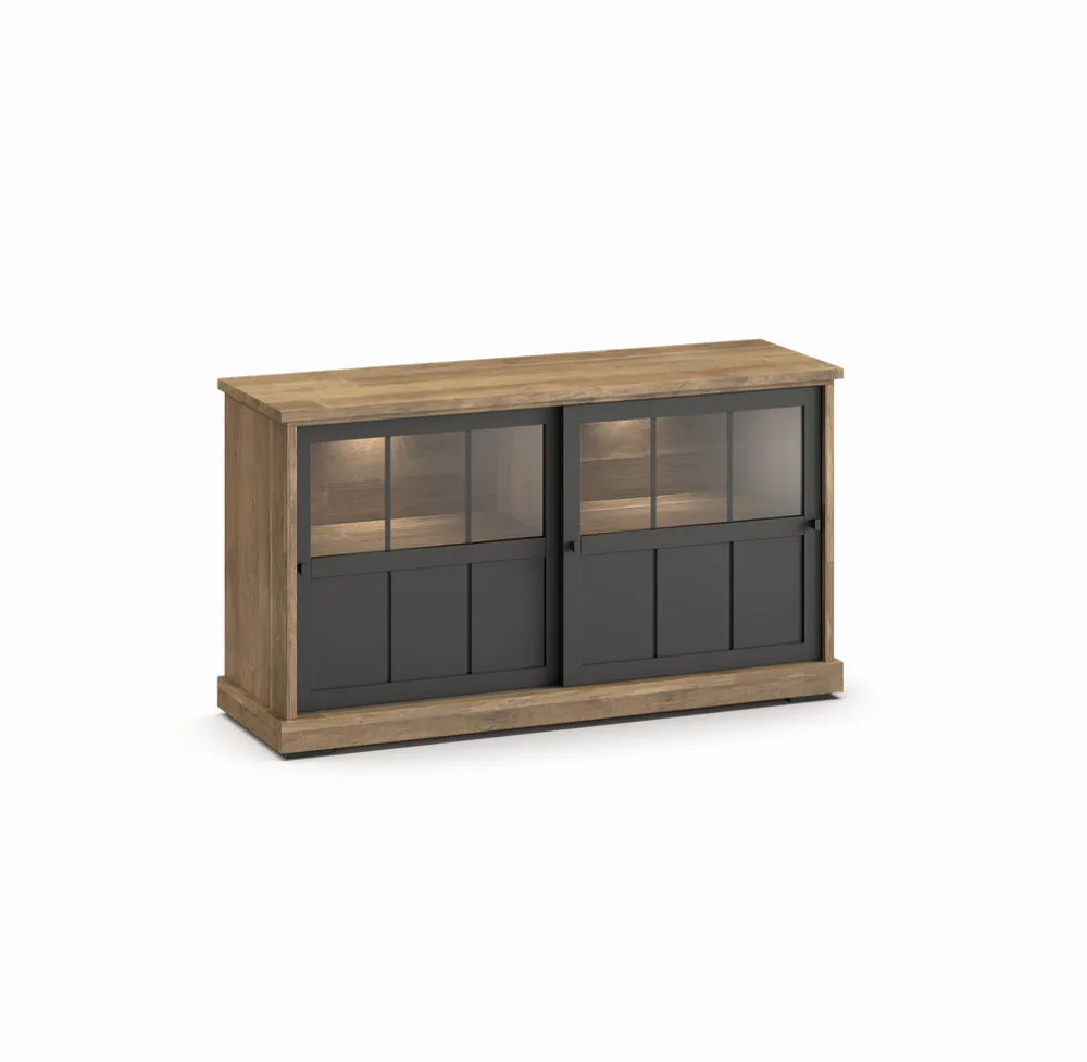evan__dressoir_patio__drg_0-2.webp Evan - Dressoir Patio - DR3GL - K674 - Oude teak/Zwart - 159x88x50cm | Belga Meubelen Hot