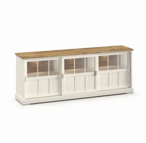 Evan - Dressoir Patio - DR1GL - K468 - Lariks/Oude teak - 233x88x50cm | Belga Meubelen Discount