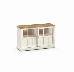 Evan - Dressoir Patio - DR4GL - K468 - Lariks/Oude teak - 143x88x50cm | Belga Meubelen Sale