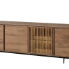 Evan - Dressoir Slato - DR2 - K670 - Oude teak - 216x81x50cm | Belga Meubelen New