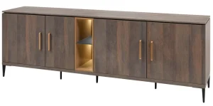 Evan - Dressoir Star - DR1 - K676 - Gouden eik/Goud - 245x84x50cm | Belga Meubelen New