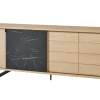 Evan - Dressoir Toscano - DR2 - K725ZEB - Elegante eik/Zebra marmer - 212x88x50cm | Belga Meubelen Hot