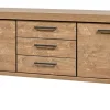 Evan - Dressoir Udine - DR1 - K661 - Oranje teakhout/Zwart - 497x88x52cm | Belga Meubelen Best
