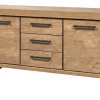 Evan - Dressoir Udine - DR3 - K661 - Oranje teakhout/Zwart - 443x88x52cm | Belga Meubelen Fashion