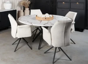 Evan - Eettafel Trieste - TR11SXMM28-K028-KCAL - Elegant black - 110x72x110cm | Belga Meubelen Sale