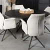 Evan - Eettafel Trieste - TR13SXMM28-K028-K715 - Elegant black - 130x72x130cm | Belga Meubelen Online