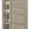 Evan - Kolomkast Belluno - KV1R - K541 - Millenium eik licht grijs/Zwart - 84x158x50cm | Belga Meubelen Hot