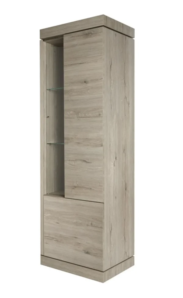 Evan - Kolomkast Etna - KV1R - K542 - Millenium eik licht grijs/Marmer - 66x183x50cm | Belga Meubelen Hot