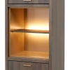 Evan - Kolomkast Livia - KB1 - K676 - Gouden eik/Goud - 63x208x50cm | Belga Meubelen Best