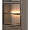 Evan - Kolomkast Livia - KV1R - K676 - Gouden eik/Goud - 63x208x50cm | Belga Meubelen Discount