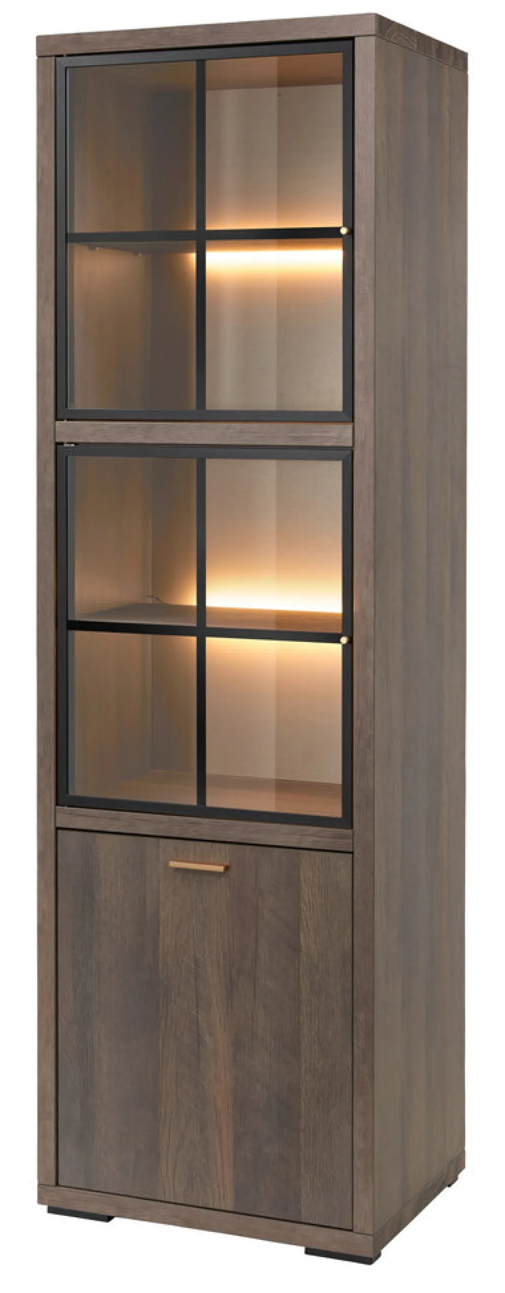 evan__kolomkast_livia__kv_0.webp Evan - Kolomkast Livia - KV1R - K676 - Gouden eik/Goud - 63x208x50cm | Belga Meubelen Discount