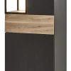Evan - Kolomkast Portofino - KB1R - K799 - Elegant zwart/Oude Eik (top) - 61x164x50cm | Belga Meubelen Hot