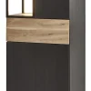 Evan - Kolomkast Portofino - KB1R - K716 - Elegant zwart/Oude Eik - 61x164x50cm | Belga Meubelen Fashion