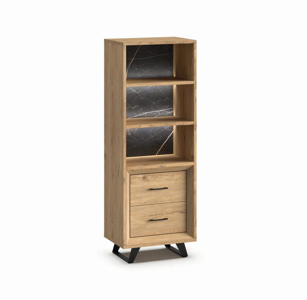 evan__kolomkast_richard___0.webp Evan - Kolomkast Richard - KB1 - K545ZEB - Millenium natuur eik/Zebra marmer - 74x202x49cm | Belga Meubelen Clearance