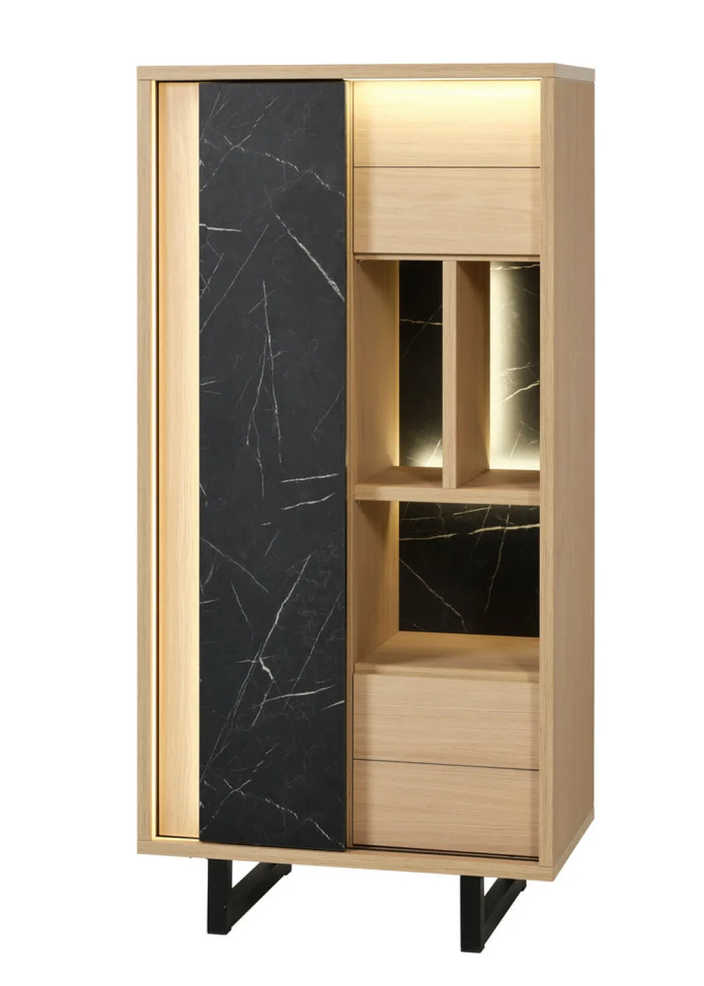 evan__kolomkast_toscano___0.webp Evan - Kolomkast Toscano - KB1 - K725ZEB - Elegante eik/Zebra marmer - 84x172x50cm | Belga Meubelen New