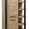 Evan - Kolomkast Udine - KB1L - K661 - Oranje teakhout/Zwart - 431x191x52cm | Belga Meubelen Outlet