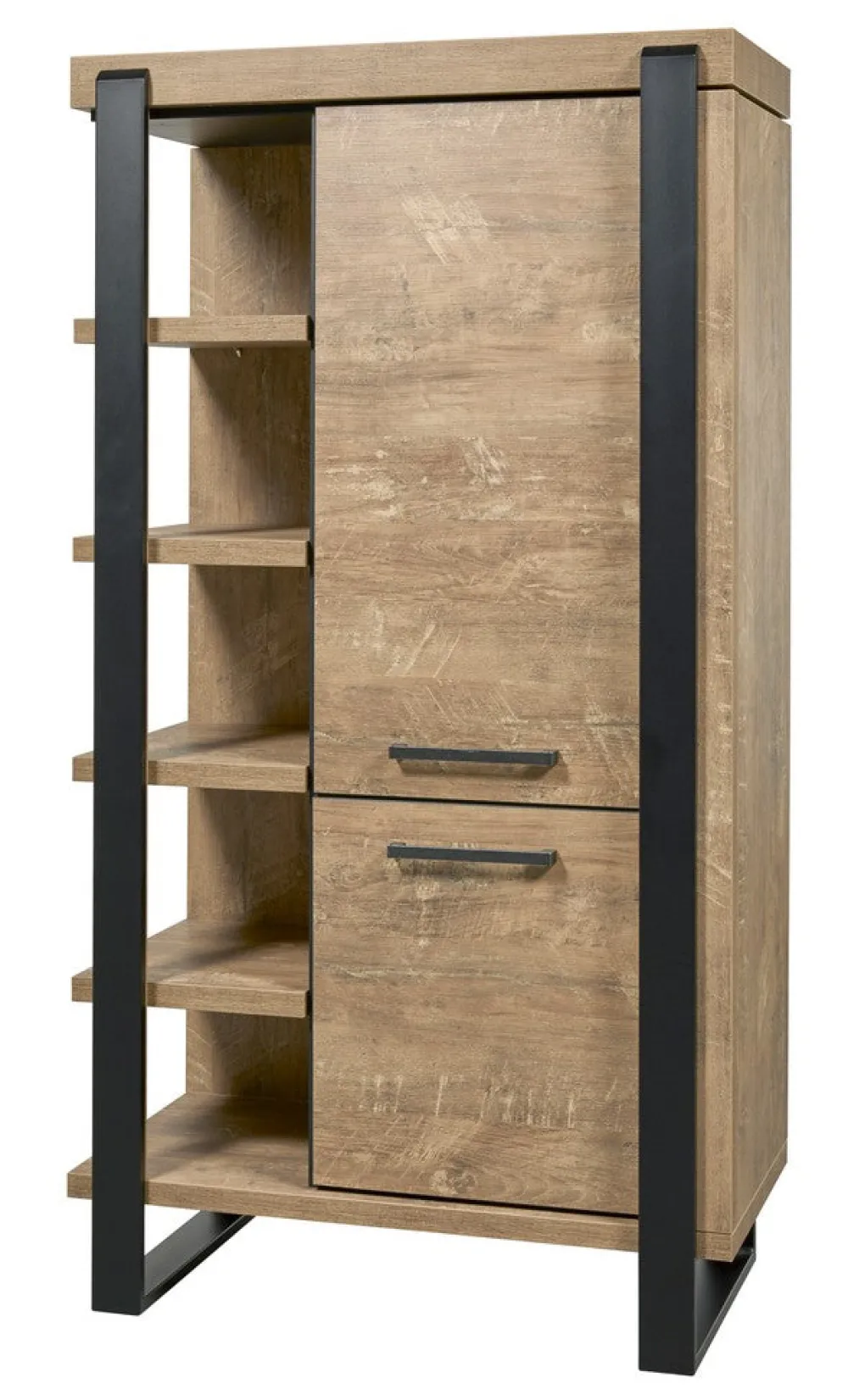 evan__kolomkast_udine__kb_0.webp Evan - Kolomkast Udine - KB1R - K661 - Oranje teakhout/Zwart - 431x191x52cm | Belga Meubelen Fashion