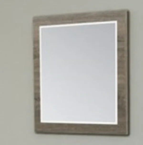 Evan - Spiegel Belluno - SP3 - K538 - Millenium eik donker bruin/Imitatie staal - 60x60x2cm | Belga Meubelen Fashion