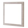 Evan - Spiegel Belluno - SP3 - K541 - Millenium eik licht grijs/Zwart - 60x60x2cm | Belga Meubelen Discount