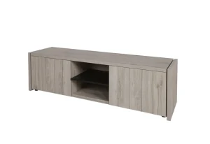 Evan - TV-Meubel Lucca - TV2 - K541 - Millenium eik licht grijs/Zwart - 194x54x50cm | Belga Meubelen Sale