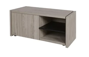 Evan - TV-Meubel Lucca - TV1 - K541 - Millenium eik licht grijs/Zwart - 140x54x50cm | Belga Meubelen Outlet
