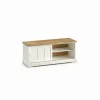 Evan - TV-Meubel Patio - LB4 - K674 - Oude teak/Zwart - 143x59x50cm | Belga Meubelen Hot
