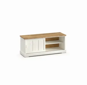 Evan - TV-Meubel Patio - LB4 - K674 - Oude teak/Zwart - 143x59x50cm | Belga Meubelen Hot