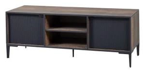 Evan - TV-Meubel Perugia - TV1 - K647 - Donker scheepshout/Zwart - 141x53x50cm | Belga Meubelen Hot