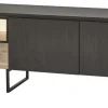 Evan - TV-Meubel Portofino - TV2 - K716 - Elegant zwart/Oude Eik - 181x66x50cm | Belga Meubelen Fashion