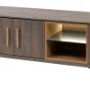Evan - TV-Meubel Star - LB4 - K676 - Gouden eik/Goud - 158x63x50cm | Belga Meubelen Online