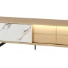 Evan - TV-Meubel Toscano - LB3 - K725CAL - Elegante eik/Calacatta wit - 180x55x50cm | Belga Meubelen Best