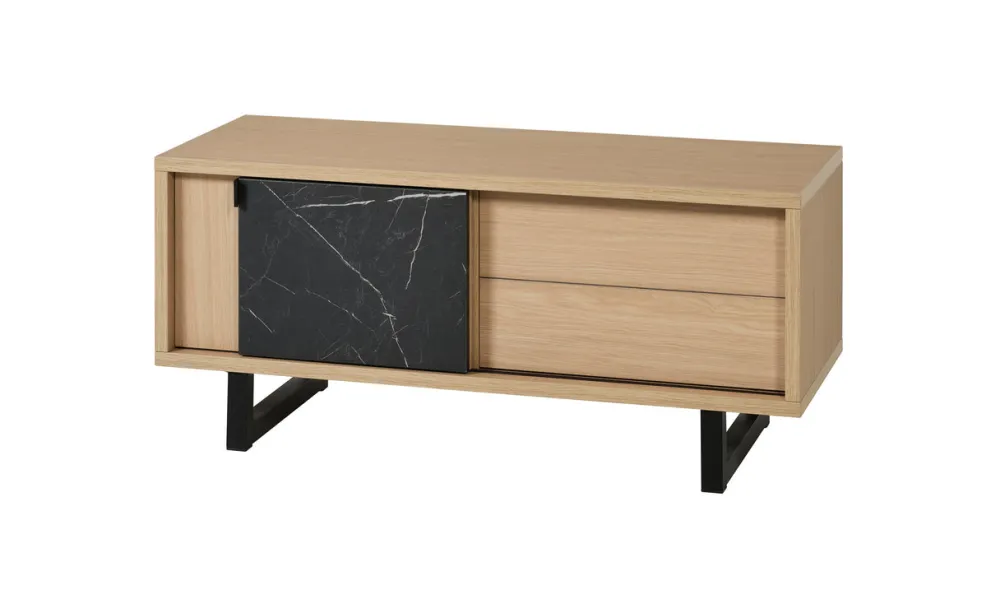 evan__tvmeubel_toscano__l_0-3.webp Evan - TV-Meubel Toscano - LB4 - K725ZEB - Elegante eik/Zebra marmer - 124x55x50cm | Belga Meubelen Best