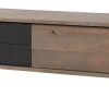 Evan - TV-Meubel Trevi - TV2 - K675Z - Gouden eik/Zwart - 155x54x50cm | Belga Meubelen Outlet